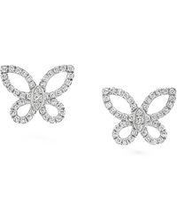 Graff - Mini And Diamond Butterfly Earrings - Lyst