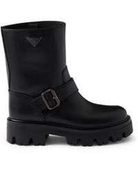 Prada - Leather Boots - Lyst