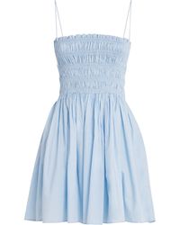 Matteau - Organic Cotton Shirred Mini Dress - Lyst