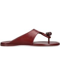 Loewe - Leather Toggle Sandals - Lyst