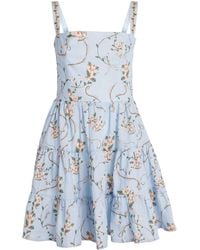 Agua Bendita - Linen Lima Navegante Mini Dress - Lyst