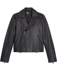 The Kooples - Leather Biker Jacket - Lyst