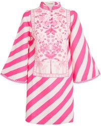 VERANDAH - Printed Kaftan Mini Dress - Lyst