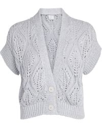 Eleventy - Openwork Knit Cardigan - Lyst