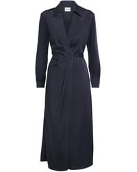 Claudie Pierlot - Satin Maxi Wrap Dress - Lyst