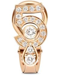 Chanel - Beige Gold And Diamond N ̊5 Single Clip-on Earring - Lyst