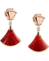 BVLGARI - Diamond And Carnelian Divas' Dream Earrings - Lyst