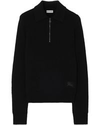 Burberry - Cashmere Quarter-Zip Polo Sweater - Lyst