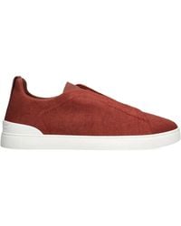 ZEGNA - Cotton-Linen Triple Stitch Sneakers - Lyst