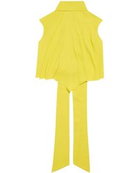 Balenciaga - Silk Open-Back Blouse - Lyst