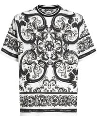 Dolce & Gabbana - 'Maiolica' Print T-Shirt - Lyst