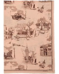 Burberry - Wool-Silk London Landmarks Scarf - Lyst