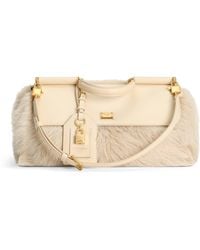 Dolce & Gabbana - Fur-Trim My Sicily Top-Handle Bag - Lyst