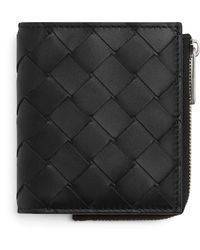 Bottega Veneta - Small Intrecciato Bifold Zipped Wallet - Lyst