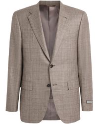 Canali - Silk-Cashmere Check Blazer - Lyst