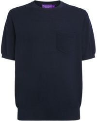 Ralph Lauren - Silk-Cotton-Blend T-Shirt - Lyst