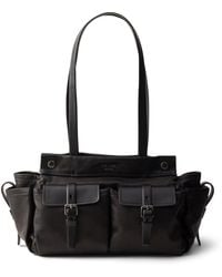 Prada - Medium Leather Route Tote Bag - Lyst