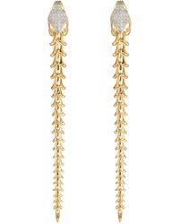 Shaun Leane - Yellow Gold Vermeil And Diamond Serpent's Trace Long Drop Earrings - Lyst