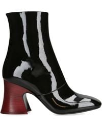 Chloé - Patent Leather Janis Heeled Boots 85 - Lyst