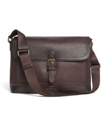Polo Ralph Lauren - Pebbled Leather Messenger Bag - Lyst