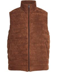 Ralph Lauren - Suede Hoffman Padded Gilet - Lyst