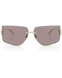 Jimmy Choo - Embellished Wire-Frame Sunglasses - Lyst