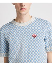 CASABLANCA - Cotton Check T-Shirt - Lyst