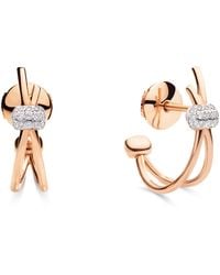 Pomellato - And Diamond Together Hoop Earrings - Lyst