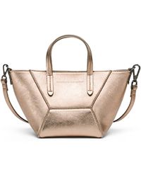 Brunello Cucinelli - Mini Lamé Calfskin Bc Duo Top-Handle Bag - Lyst