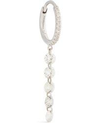 PERSÉE - And Diamond Circle Single Hoop Earring - Lyst