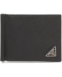 Prada - Saffiano Leather Bi-Fold Wallet - Lyst