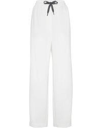 Brunello Cucinelli - Techno Cotton Piqué Track Trousers - Lyst