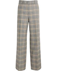 Weekend by Maxmara - Virgin Wool Check Trousers - Lyst