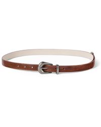 Brunello Cucinelli - Textured Leather Belt - Lyst