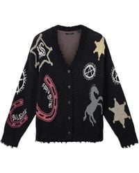 AllSaints - Cotton Jacquard Hester Cardigan - Lyst