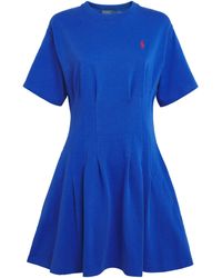 Polo Ralph Lauren - Cotton Shaped Mini T-Shirt Dress - Lyst