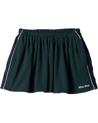 Miu Miu - Cotton Jersey Mini Skirt - Lyst