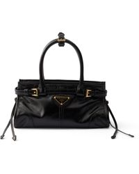 Prada - Mini Leather Bonnie Top-Handle Bag - Lyst