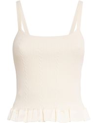 Claudie Pierlot - Stretch-Knit Frill-Hem Top - Lyst