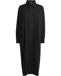 Eskandar - Virgin Wool-Cashmere Wide Midi Shirt Dress - Lyst