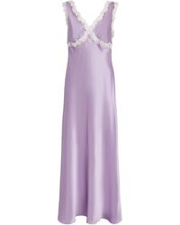 Loretta Caponi - Silk-Lace Albina Slip Dress - Lyst