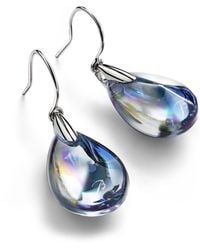 Baccarat - Sterling Silver Fleurs De Psydelic Iridescent Clear Earrings - Lyst