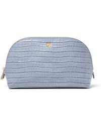 Aspinal of London - Small Leather Croc-Embossed Cosmetic Case - Lyst