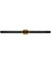 Saint Laurent - Leather Croc-Embossed Belt - Lyst