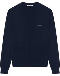 Givenchy - Wool Logo-Tab Cardigan - Lyst