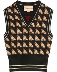 Valentino - Wool Petit Charles Sweater Vest - Lyst
