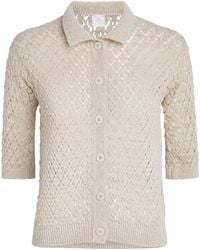 Eleventy - Linen-Cotton-Silk-Blend Knitted Shirt - Lyst