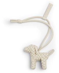Bottega Veneta - Lambskin Woven Dog Charm - Lyst