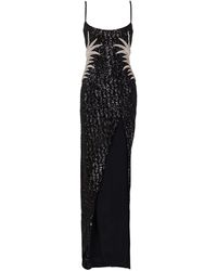 Balmain - Embellished Palm Tree Maxi Dress - Lyst