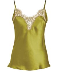 Gilda & Pearl Lace-embroidered Golden Hour Camisole - Metallic